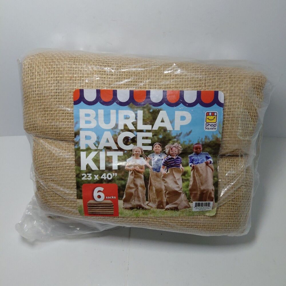 Potato Sack Race Bags, 23x40 - Set of 6, Fun Burlap Sacks for Kids & Adults